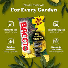Michigan Peat 1440 Baccto Lite Premium Potting Soil for Indoor Outdoor Gardening, Seed Starting, Propagation, and More, 40 Quart Bag (10 Pack)