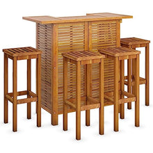 vidaXL 5 Piece Patio Bar Set Solid Wood Acacia