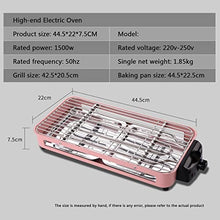 Smokeless Table Grill, Electric BBQ Grill 1500 W for Indoor Outdoor Use, Electric Table Top Griddle, Non-Stick Coating Grill Surface 42.5x20.5 cm, Removable Grease Tray, for Festival Party,Green