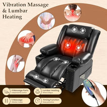 UOPYNE Large Wide Power Lift Recliner with Massage Heat & Extended Footrest