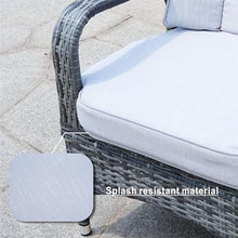 Direct Wicker Round 6-Person Gray Aluminum Outdoor Dining Set with Cushions