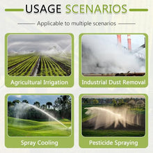 BANGBANGJI 360° Fully Rotating Impulse Impact Sprinkler, Large Area Irrigation Watering Spray Gun, with Nozzle Set, Extended Coverage, for Farms, Orchards, Seedlings, Wheat, Lawn Model65+1.5mBracket