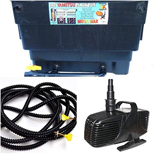Pond Pump, Tube/Hose & Filter for 4500 Gallon Pond, Water Garden Pond Combo Pack