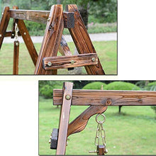 CUTPOIY Outdoor Patio Furniture Swing Glider with Stand, Wooden Outdoor Patio Swing Chair, Porch Glider Swing Chair Outdoor Swing Chair Bench Outdoor Porch Garden and Poolside