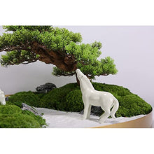 YXIANG56Q Fake Plants Artificial Welcoming Song Yongsheng Moss Landscape Zen Bonsai Simulation Potted Ornaments for Desktop Office Home Decoration Bonsai Tree