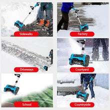 Portable Snow Shovel, Foldable Snow Blower, Compactand and Lightweight, Snow Thrower with Double Safety Switch, for Driveway Winter Snow Removal(One Batteries)