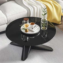 Rygcrud Round Tempered Glass Table Top - 11mm Thick, Beveled Polished Edges, Side Table Countertop for Restaurant, Home Office Desk, Tile Table(100 cm)