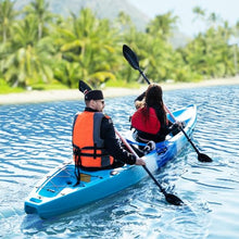 Garvee Fishing Kayaks 12.4FT 2 Person Sit on Top Kayak for Adults Blue Camo