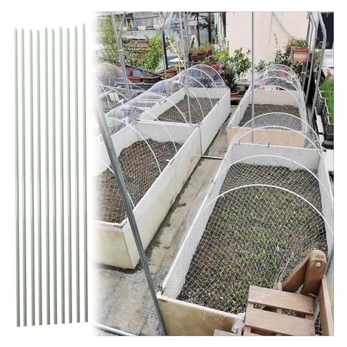 JCWGLY Garden Hoops 100pcs Greenhouse Hoops for Grow Tunnel - Tall Fiberglass Garden Hoops for Raised Beds, Row Cover, Plant Support and Garden Netting(6mm-240cm/95in)