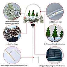 Christmas Pine Cone Lights Solar Tree Lights Garden Outdoor Waterproof Solar Yard Decoration Light Solar Stakes Deco Lights for Patio Lawn Pathway Christmas