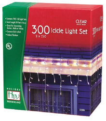 Holiday Wonderland 300 Count Christmas Icicle Lights Set, Clear - Pack of (12)