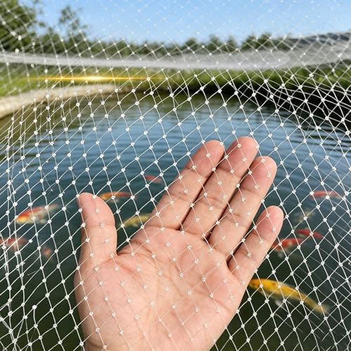 Oracra Ultra Fine Mesh Pond Netting for Koi Ponds, Reusable Garden Bird Netting Plant Cover, 3/6/ 8/10/ 15/20/ 25 m Nylon Anti-Fall Mesh Fence Protect(10x25m/33x82ft)
