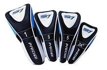 PRECISE Men's Complete Golf Club Package Set With Titanium Driver, Fairway Woods, Hybrid, Irons, Putter, Stand Bag, 4 H/C's Blue