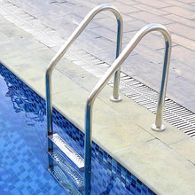 LMMIAMZ Stainless Steel Swimming Pool Ladder, Non-Slip 2/3 Rung Steps, Durable Handrail for Open-Air Baths, Silver-B, 1.5mm Tube Wall, Easy Access Pool Steps