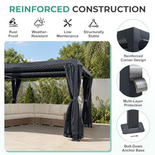 AURESTEAD 12x24 FT Louvered Pergola, Adjustable Aluminum