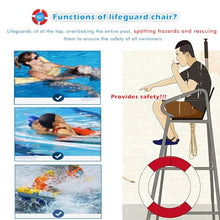 WLCGYD Portable Lifeguard Beach Chair with Umbrella, Outdoor Elevated Lifeguard Chair Indoor Pool, 1 2 3 4 5 Packs Lifesaving Observation Chair for Pool, Easy to Assemble(150cm/4.9',5pack)