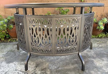 Elisabeth Cast Aluminum Patio Bar Set with Swivel Stools Desert Bronze