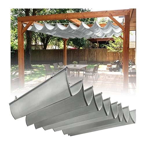 YFAURNDE Waterproof Retractable Cover, Telescopic Canopy Pergola Cover, Includes an Installation Kit; Suitable for Gardens, Backyards, Porches, and Sandy Areas.(W:3.2m/10.5ftxL:20m/65ft)