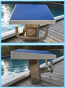 Diving Platform Stainless Diving Boards, Non Slip Rubber Surface, Professional Swimming Pool Starting Diving Platform, Standard, with Handles