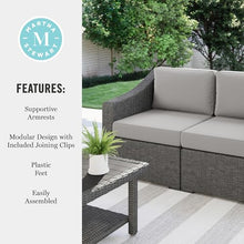Martha Stewart Bedford Modular Patio Loveseat, Gray