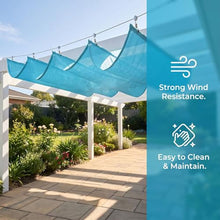 FENGZEQUAN Retractable Wave Awning Cover, Slip Rope Retractable Shade Sail, Replacement Pergola Awning for Outdoor Gardens, Patios, Decks and Gazebos，with Mounting Kit(W3*L18m/W9.84*L59.05ft)