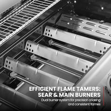 Royal Gourmet GA6402S 6-Burner Propane Gas Grill with Side Burner, Silver