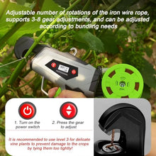 WEIMILOR Battery Operated Vineyard Tying Machine, Garden Tools Tying Pliers, Garden Tool Tying Machine Hand Tape Tool with Green Tape Rolls for Tree Flowers Vegetables Vineyard