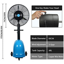sdneNest Oscillating Misting Fan, Outdoor 90° Oscillating Pedestal Fan with Mist, 3 Speed Setting, Commercial Heavy Duty Shop, Garage, Barn Fan Misters (Black 71cm/28in)