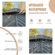 LOPOO Hardtop Gazebo with Aluminum Frame and Steel Double Roof Canopy - Grey