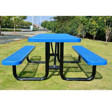 LifeYard Heavy Duty 6' Rectangular Picnic Table, Expanded Metal,(72" Long) (Blue)