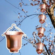YUSIWOAL Copper Rain Chain with Adjustable Cups for Gutter Water Diversion Outdoor Decor(4 m (13ft))