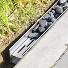 WQPMRMG Stainless Steel Drainage Channel for Garden, Driveway, Bathroom, Patio, Shower - Durable Water Drainage System for Efficient Rainwater Management