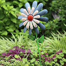 LFFH Ironwork Weathervane, Flower Windmill Garden Spinner Two Metal Wind Sculptures Wind Catchers for Outdoor Garden Decoration