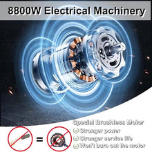 YHdtUO 7800/8800W Concrete Saw,Concrete Chain Saw,Wall Chaser,Electric Wall Grooving Cutting Machine Chaser,for Slotting Brick Marble,350-2GuidePlateandChain