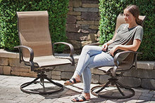 Garden Elements Outdoor Bellevue Metal Aluminum Patio Chair Sling Rocker Brown