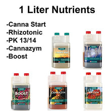 Canna Coco Nutrient 5 Liter Base Package - Part A and B, Boost Accelerator, Cannazym Nutrient Breakdown, PK 13/14 Booster, Start and Rhizotonic Root Stimulator - Free Legalize Tomatoes Sticker