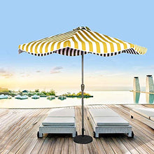3WWWQMAA8 9ft Patio Umbrella, Market Table Canopy Umbrella with Crank and 8 Ribs, Outdoor Deck Parasol Sun Shade Waterproof, Protective (Color : Black) (Red) (Yellow)