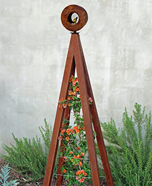 Terra Trellis Modern Bird Feeder with Obelisk Trellis Large Oxide