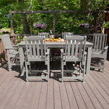 Highwood Lehigh 7pc Rectangular Dining Set 72" x 42" Counter Height Harbor Gray