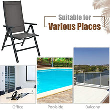 TEOYETTSF Patio Chair 2 Piece Folding Dining with Adjustable Back