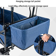 Outdoor Folding Utility Wagon All-Terrain Wheels Garden Wagon Shopping Cart Trolley with Brake Heavy Folding Cart with Roof Load-Bearing 85kg/187lbs (Color : Style 2)