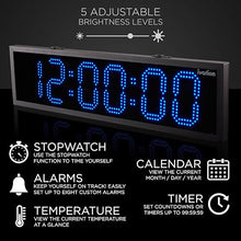 Ivation Large Outdoor Waterproof Digital Clock w/Big Display & Timer, 48"