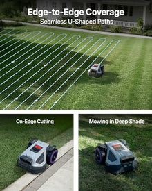 ANTHBOT M5 Robot Lawn Mower 1/8 Acre with Garage, Dual Vision+Full-Band NRTK Robotic Lawnmower, No Perimeter Wire, App Control Obstacle Avoidance, 45% Slope, Cutting Height, Multi-Zone Mapping