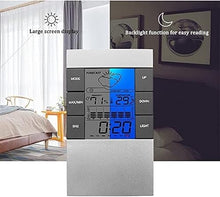 DULASP Thermometer Hygrometer Weather Station Clock Room Temperature and Humidity Monitor Gauge Battery Operated