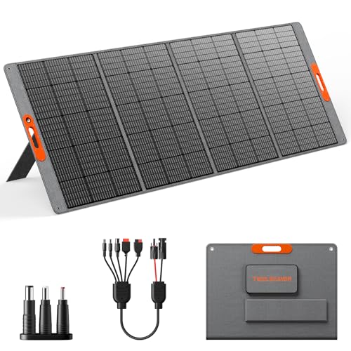 400W Portable Solar Panel for Power Station, 24% High Efficiency Lightweight ETFE Foldable Solar Panel Charger, MC4 Output, IP65 Waterproof, for Outdoor Camping, RV, Emergency Power Supply
