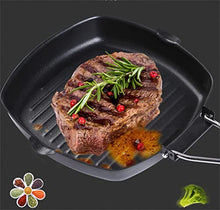 Folding barbecue roasting pan outdoor portable BBQ square steak picnic non-sticky teppanyaki grill pot(24cm)