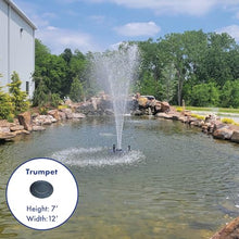 Half Off Ponds 1/4 HP 2500 GPH Floating Aerating Fountain LED 100 Ft Cord