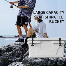 ZCBYBT 65 Quart Outdoor Ice Cooler Box Portable Insulated Ice Chest Box with Wheels for Beach, Drink, Beverage, Camping, Picnic, Fishing Holds Ice Up to 3 Days,White