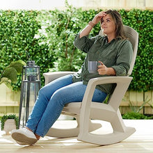 Semco Rockaway Heavy Duty All Weather Rocking Chair, Tan, 4 Pack