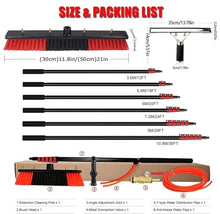 Cleaning Photovoltaic and Solar Panels, 12-36ft/3.6-10.8m Water Fed Extendable Brush, Water Fed Telescopic Brush, Suitable for Photovoltaic Panel Cleaningtrucks Windows,10.8m